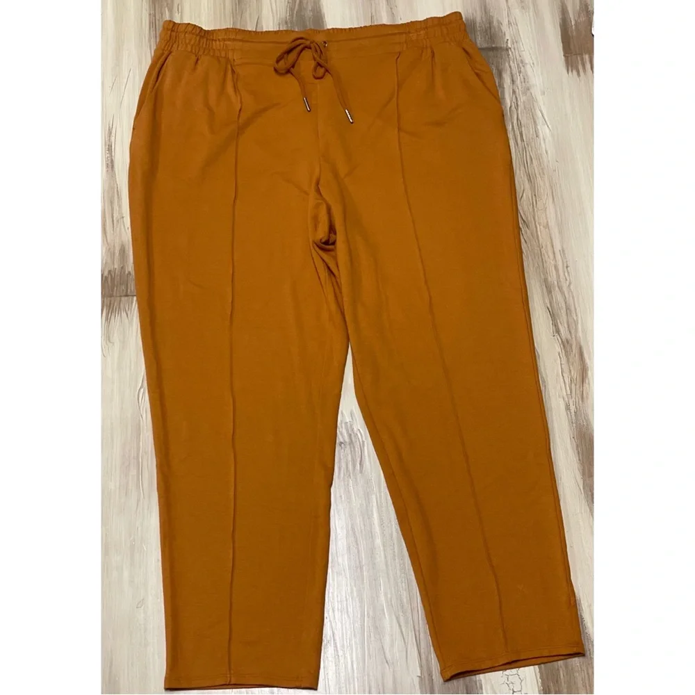 NWOT Simply Vera Vera Wang Casual Pants Burn Orange Size XXL - Picture 3 of 7